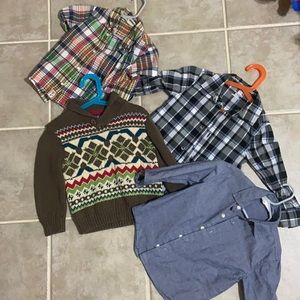4T button up shirts